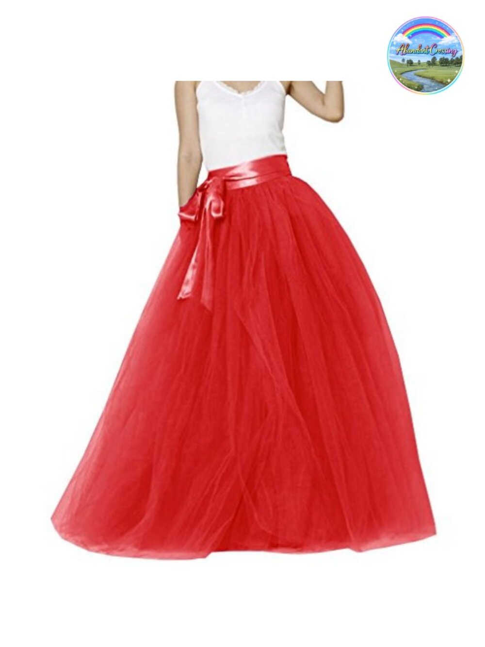 Women's Long Tutu Tulle Skirt Evening Party Prom Puffy Full